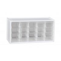 Plasdent 14-Drawer Unit - Black Frame (17 ⅝" W x 9 ⁶⁄₈"H x 7 ⅛"D)